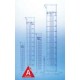 Matavimo cilindras Plastibrand®, skaidraus plastiko PMP, klasė A+, aukštas, nuokrypis ± 4ml,  1000ml/10ml 
